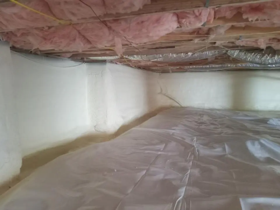 Crawl space encapsulation with closed-cell spray foam for Roof Waterproofing in American Falls